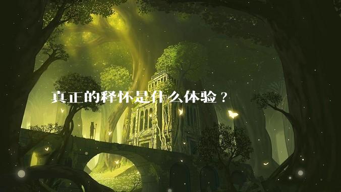 真正的释怀是什么体验?
