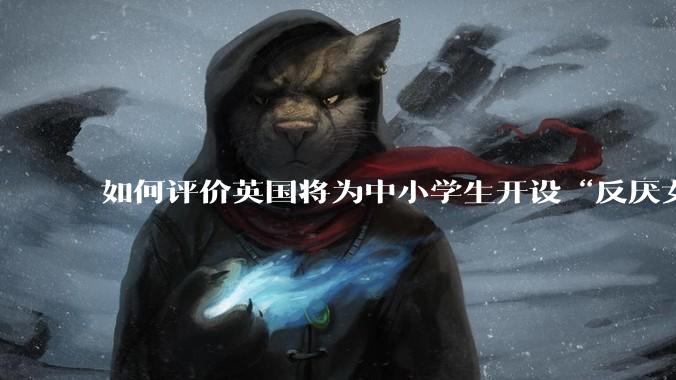 如何评价英国将为中小学生开设“反厌女”课程?